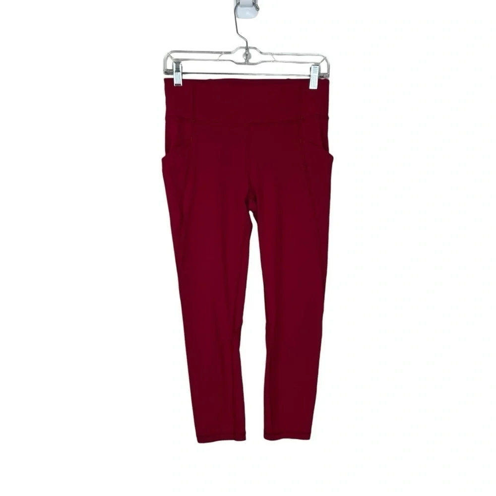Lululemon Time to Sweat Crop 23” Ruby Red